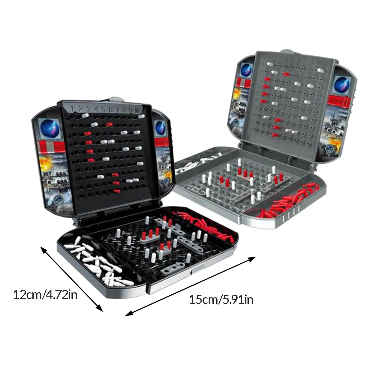 لعبة معركة البحر تعلم المحمولة 2 لاعب للأطفال السفر بنين بنات #6