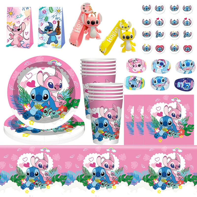 Lilo And Stitch Birthday Decorations Stitch Birthday Girl Party Decor Supplies Balloons Backdrop Banner Plates Cups Tablecloth