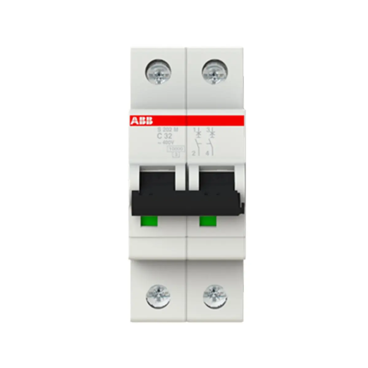 S202M-C32 10111840 2CDS272001R0324 Miniature Circuit Breaker - S200M - 2P - 32 A - C - (AC) 10 kA