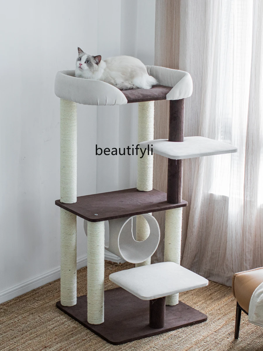 Cat Climbing Frame Cat Nest Tree Integrated Large Cat Climbing Sisal Muppet