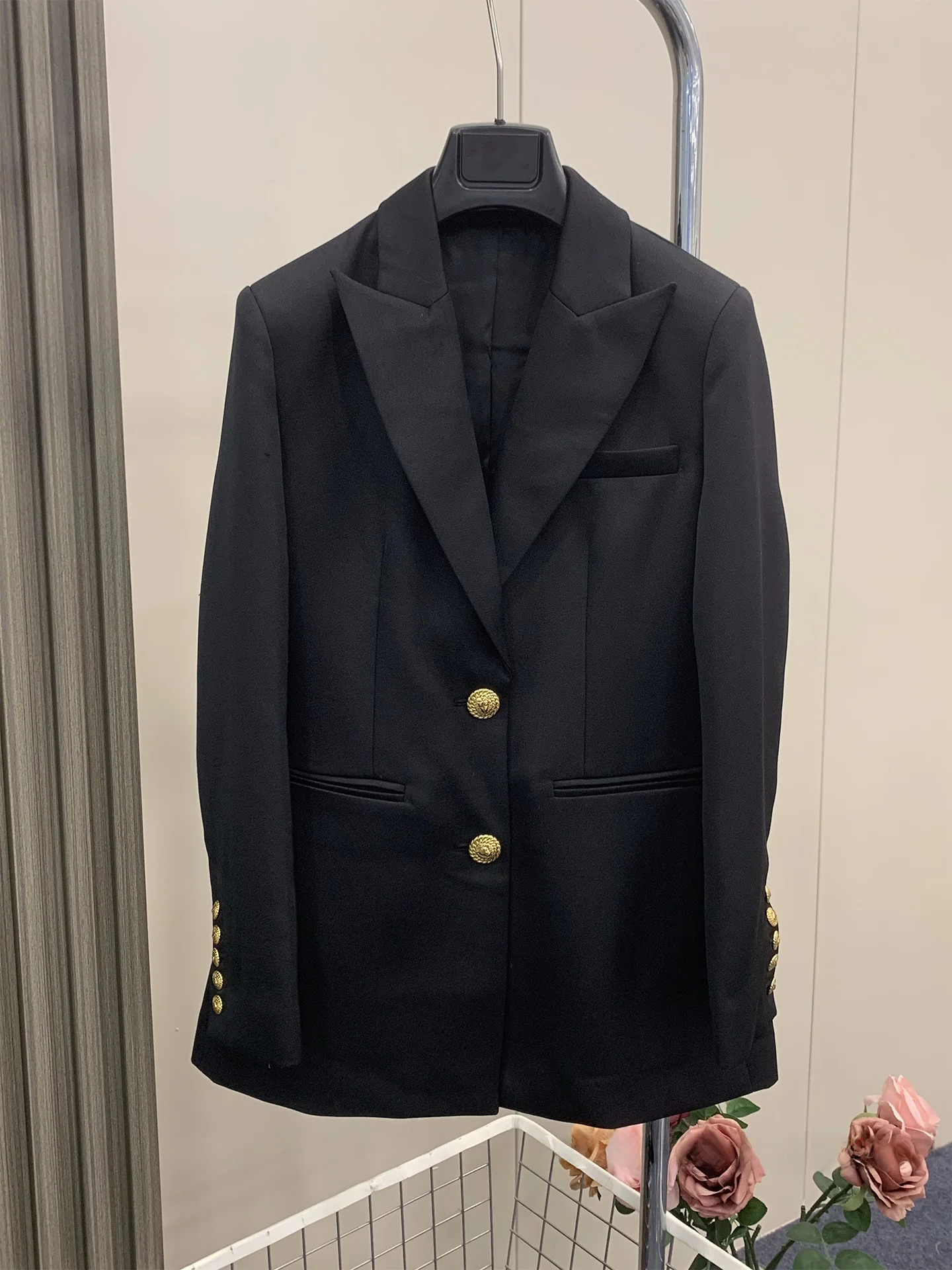 

Женский приталенный пиджак Bla с подплечниками, высокой талией и длинными рукавами, для офиса и деловых встреч