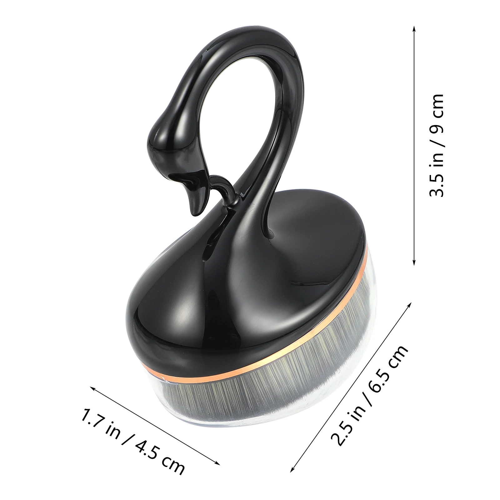 Foundation Oval Buffing Makeup Loose Powder แปรงหน้าด้านบนแบนสําหรับแปรงแป้งคอนซีลเลอร์ปกปิดฐาน