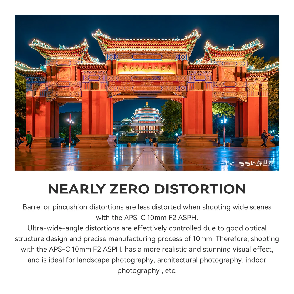 TTAartisan APS-C 10 ملم F2 ASPH. عدسة كاميرا بدون مرآة بفتحة كبيرة بزاوية واسعة لـ Fujifilm XF Nikon Z Canon RF Sony E M4/3