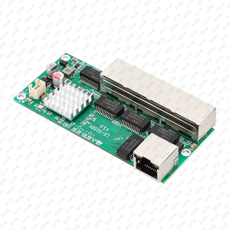 LX-SG501 5-port Gigabit Switch Module, Reverse Non-standard POE Power Supply, One in And Four Out Network Main Board