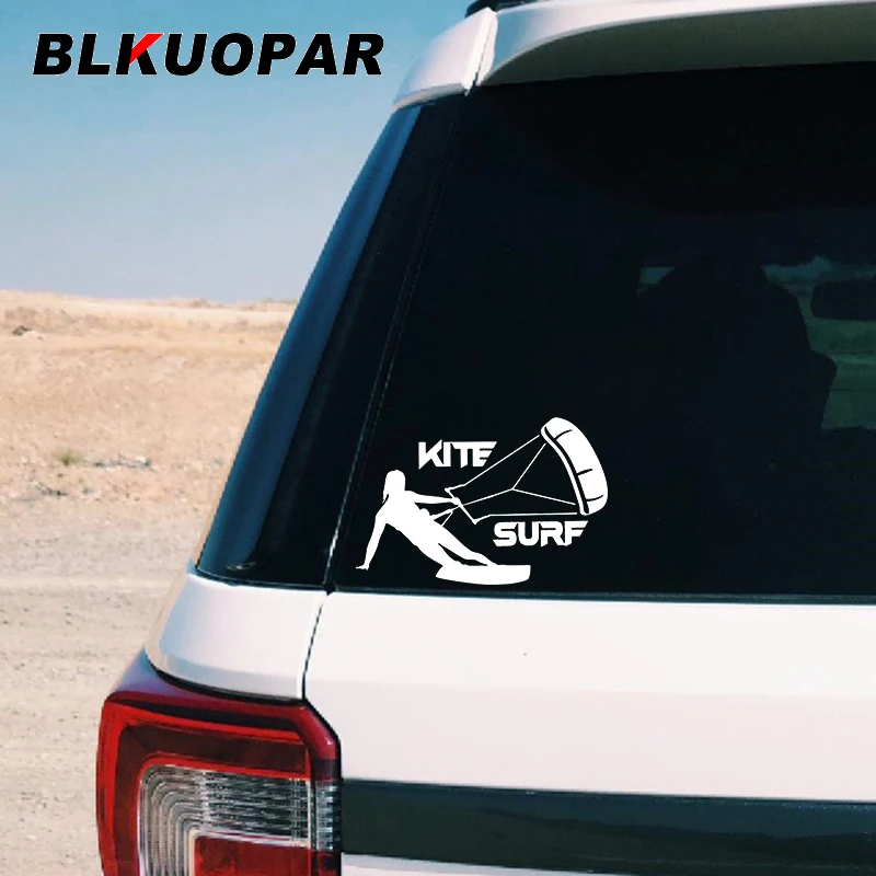 BLKUOPAR Kitesurfing Man Car Stickers Vinyl Creative Decal Anime Occlusion Scratch Windshield Windows Graphics Car Accessories