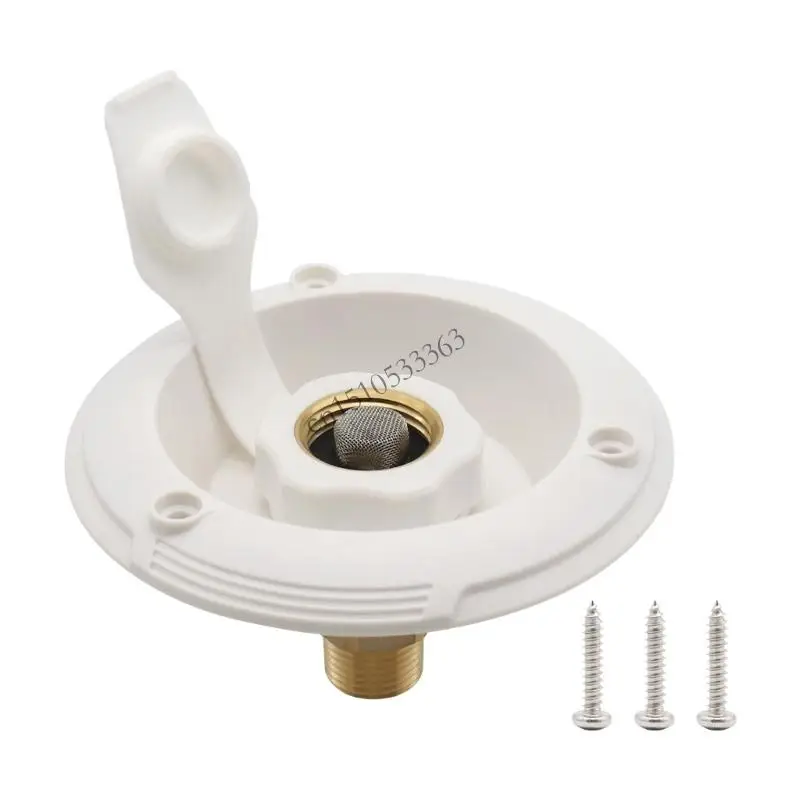 

090E Brass RVs Water Inlet Valves Wide Mouth Design For Efficient Camping Water Supply