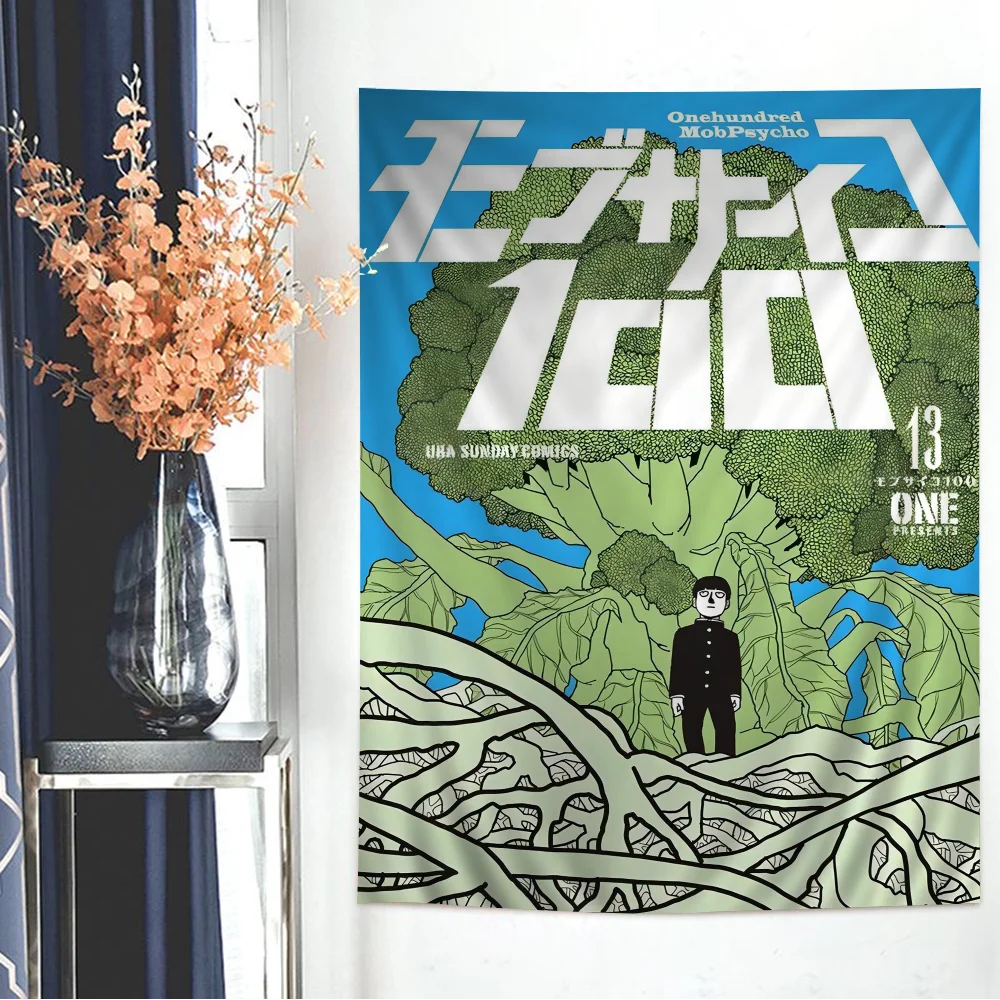 Anime Mob Psycho 100 Cartoon Tapestry Art Science Fiction Room Home Decor Art Home Decor