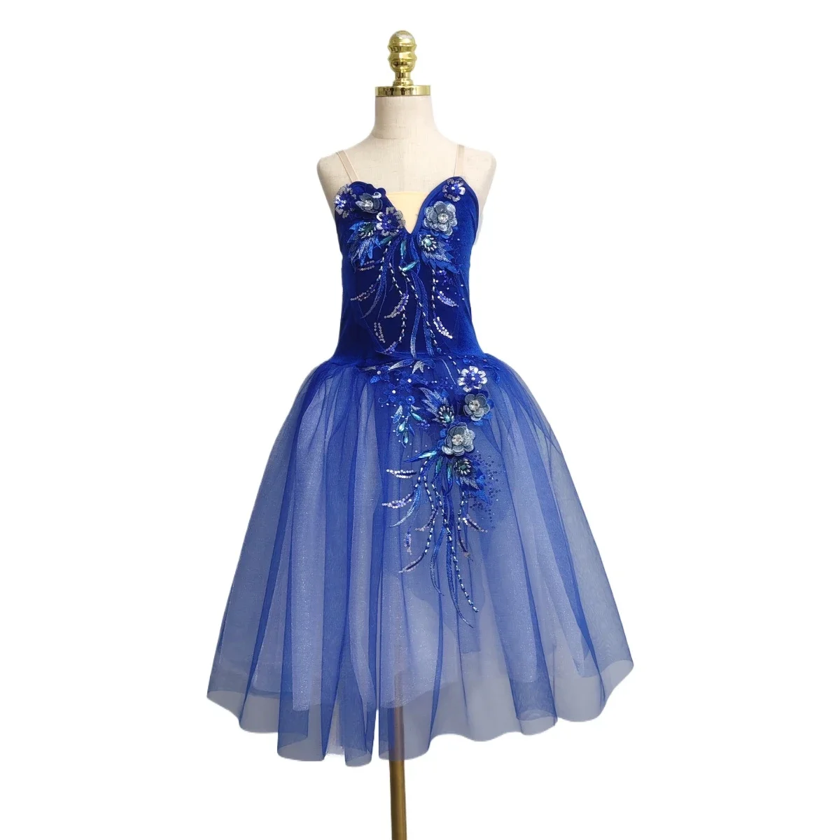 Ballet Tutu Skirts Long Romantic Dress 3d Flower Dress Performance Costumes Princess Dance Practice Tutu Dress Women image 2
