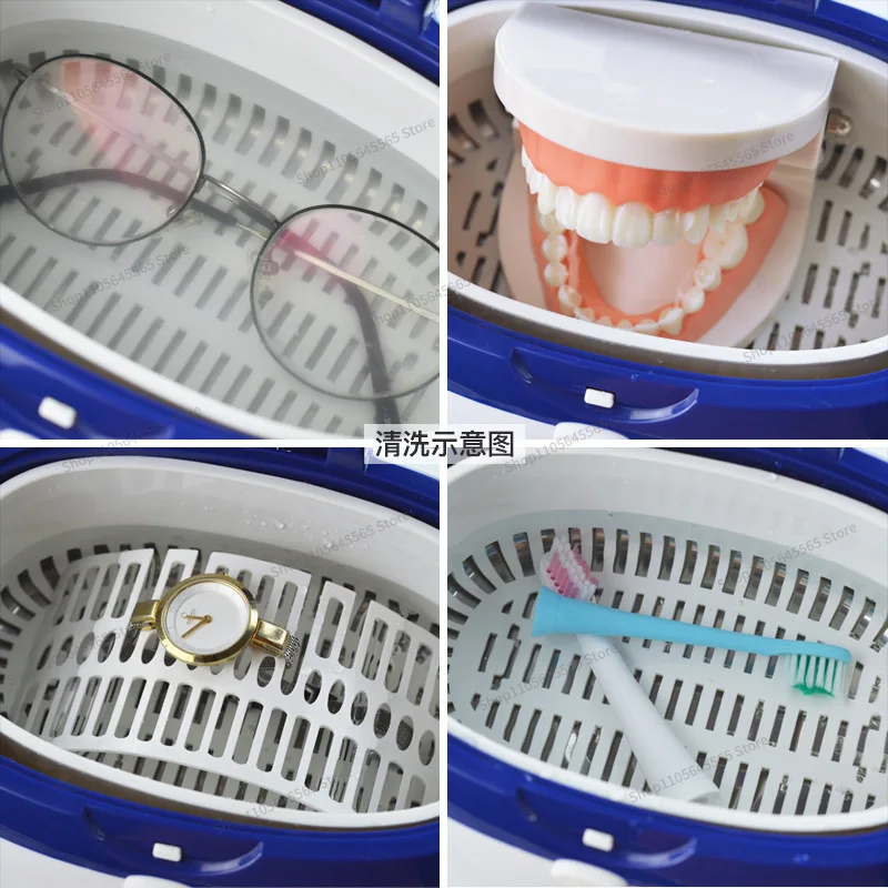 Cleaning Contact Lenses, Watches Jewelry, Dentures 0.6L Ultrasonic Cleaner - Goote Ultrasound