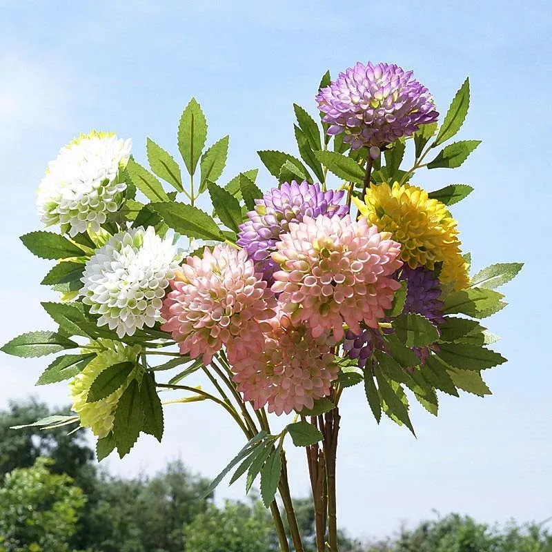 61cm 3 Heads Honeycomb Artificial flower branch silk flowers for home decor fake plants leaves tabel decoration flores