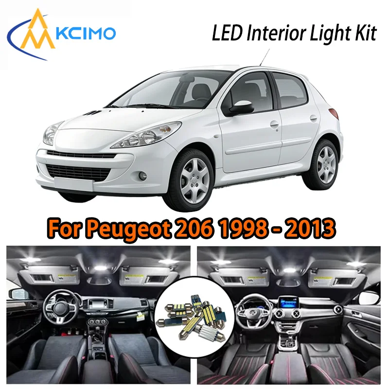 

KCIMO For Peugeot 206 1998-2013 Premium LED Interior Kit - 2 Colors , Quick Installation, Long-Lasting