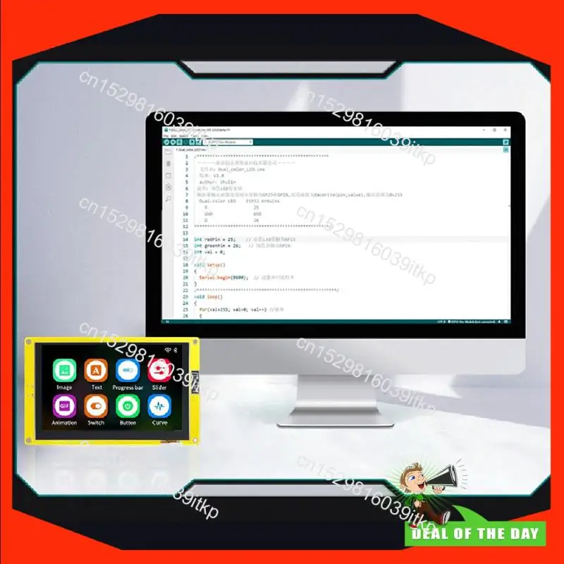 August 1Set ESP32-S3 TFT Display Module WIFI BT Smart Display MCU 800X480 RGB 5-Inch IPS LCD (With Touch)