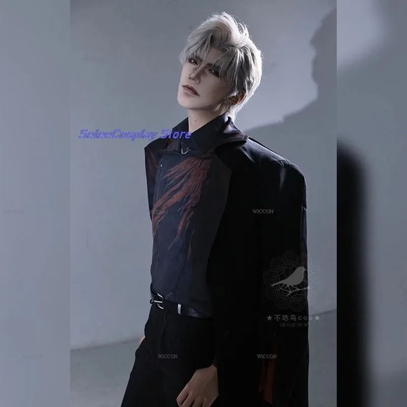 CySylus Cosplay Game Love And Deepspace Costume Suit Coat Red Shirts Pants Uniform Qinche Halloween Christmas Mens Roleplay Part