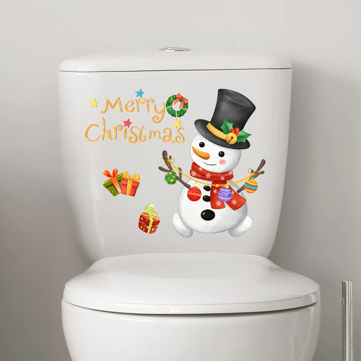 

30*30cm Gift Snowman Christmas Cartoon Wall Stickers Toilet Stickers Home Decoration Wall Stickers Pvc Wallpaper Ct6030