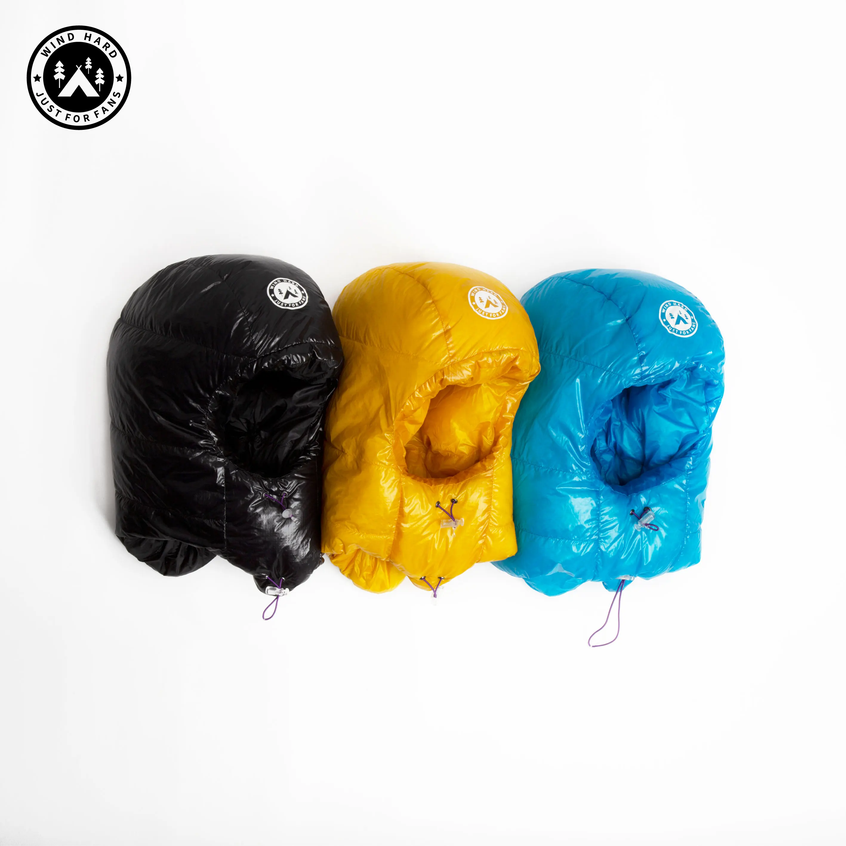 WIND HARD 10D 800FP Ultralight Down Hat Outdoor Camping Windpoof Caps Warm Snow Hood with Neck Winter Ski Uinsex