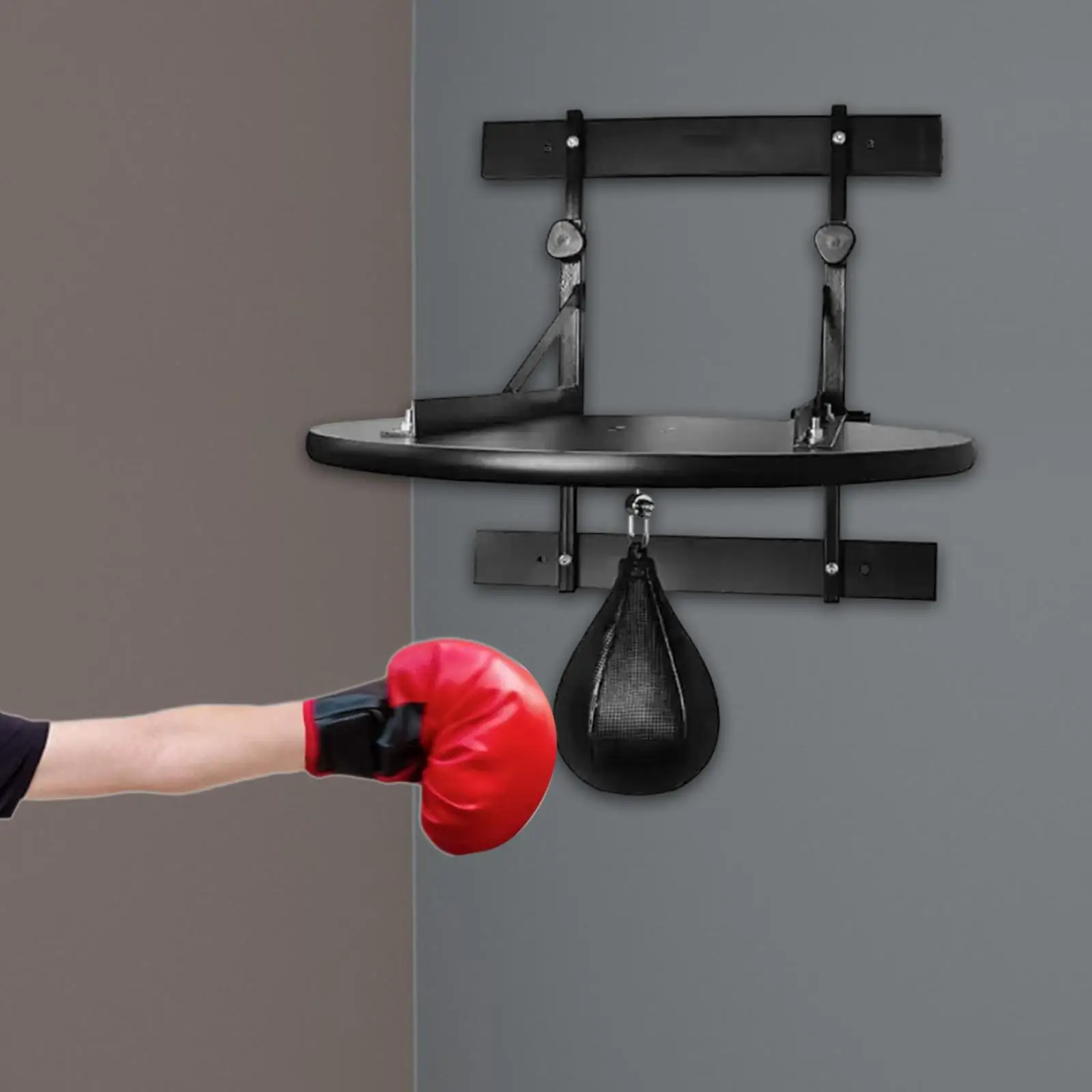 

Speed Bag Platform Kit Heavy Duty Wall Mounted Adults Kids Punching Ball for Kick Boxing Fitness Practice Home Reaction Training