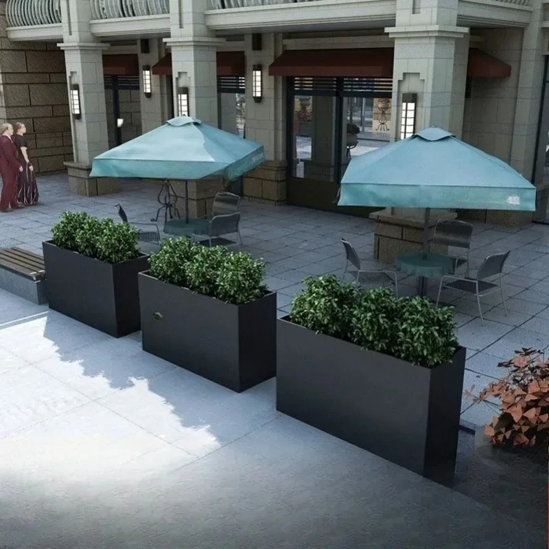 Flower Box Square Commercial Street Courtyard Sales Department Outside the landscape flower trough fence partition flower bed