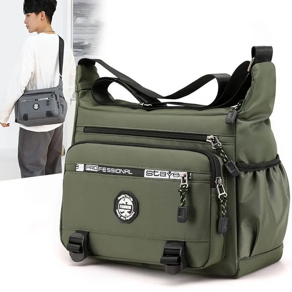 Men Crossbody Bag Single Shoulder Bags Large Capacity Multi Pocket Bag Durable Backpack Men's Shoulder Bag 2025 New