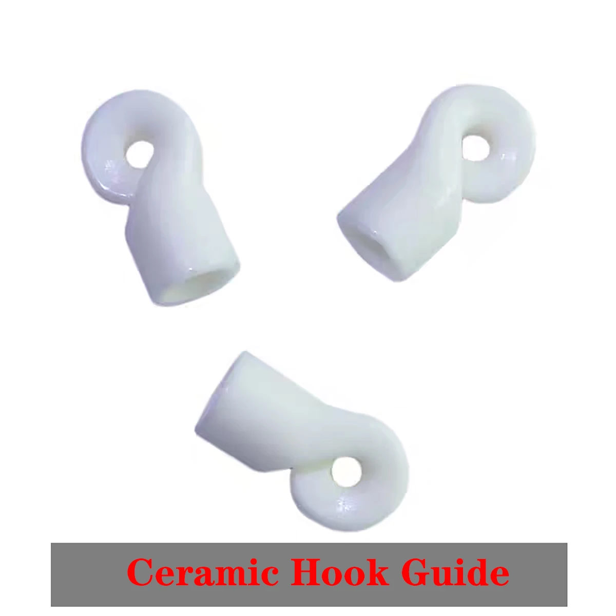 99 Alumina Ceramic Yarn Hook, 4.1mm Mounting Hole Textile Thread Guide for Weaving Knitting