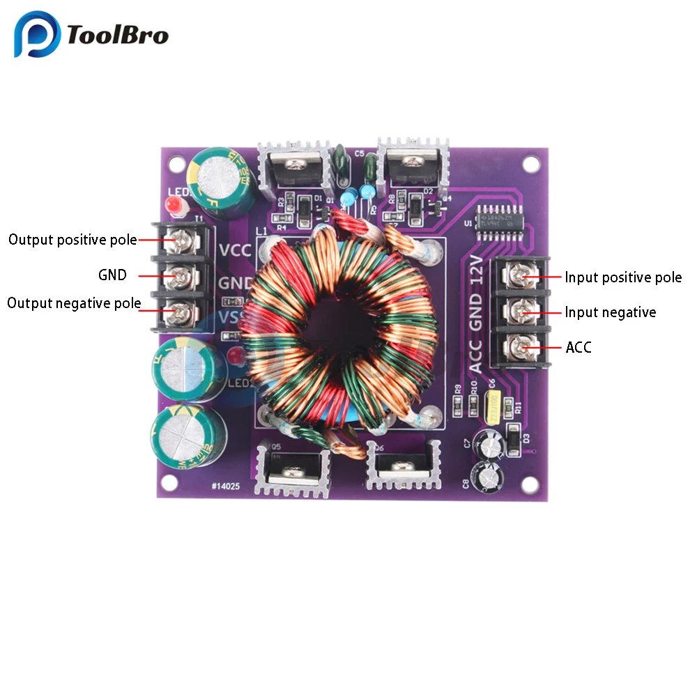 Imagem -04 - Car Speaker Amplificador de Alimentação 12v a 24v 3a Dc-dc Step up Boost Converter Regulador de Tensão Transformador Board