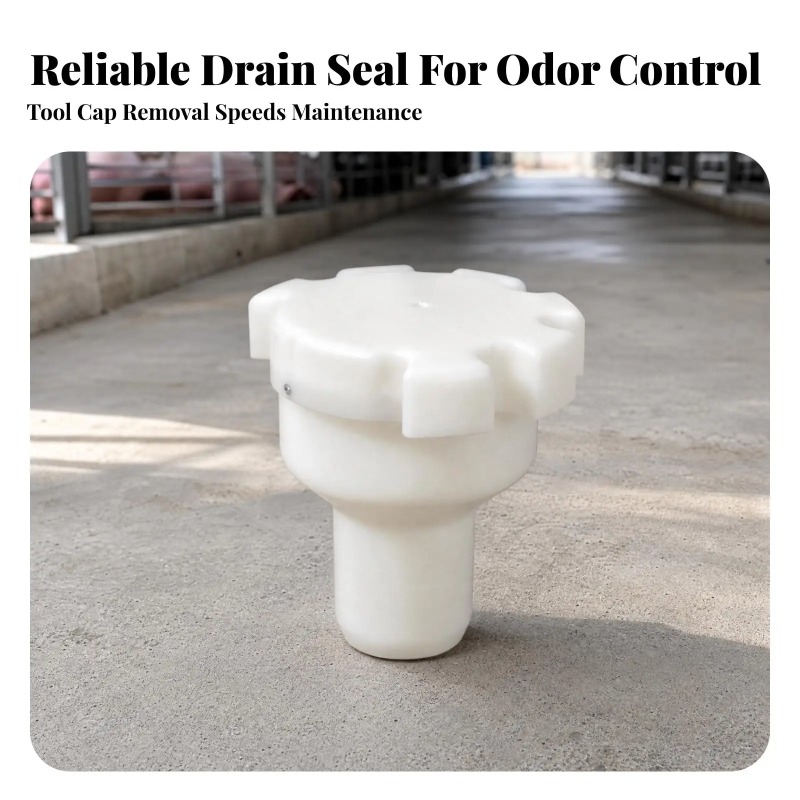 Easy-to-Install Pipe Exhaust Outlet | Construction, Pipe outlet with Capped Housing, for Farm Drainage Systems