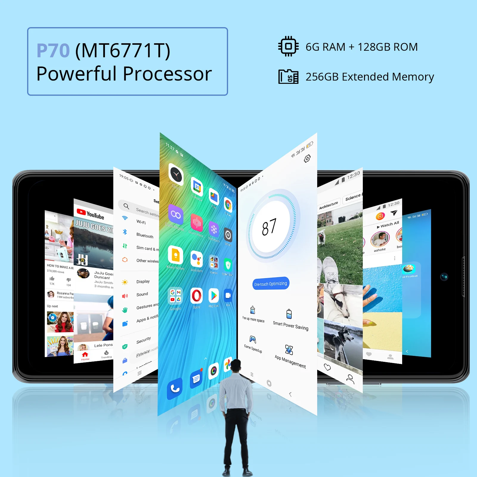 Blackview A100 Helio P70 Android 11 Smartphone 6GB+128GB 6.67