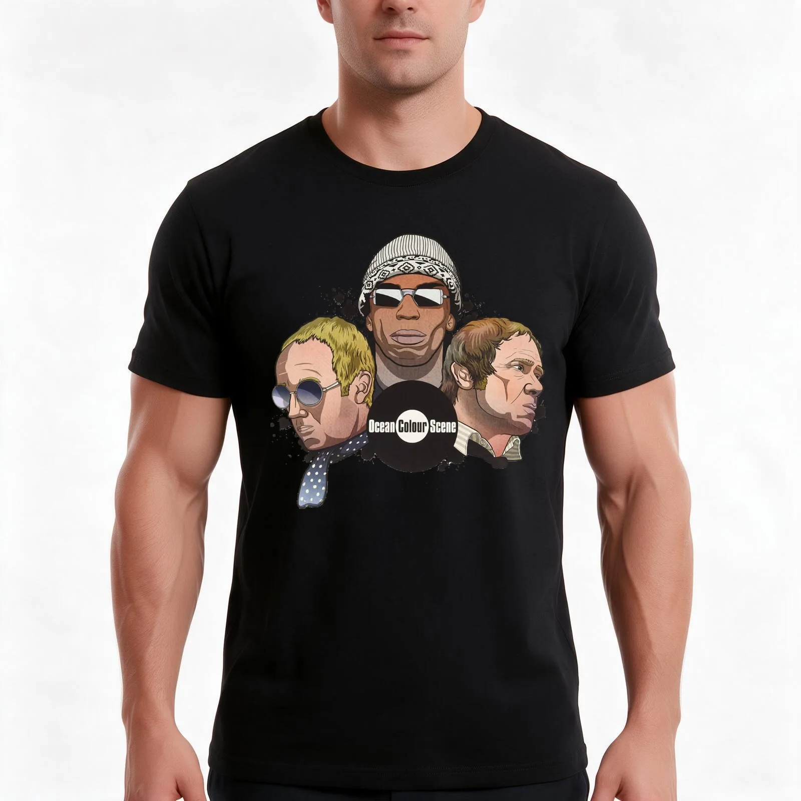Birthday Gift Ocean Colour Scene Retro Wave T-Shirt, Summer Casual Cotton Tee, Oversized Streetwear Tops, Vintage Graphic Print