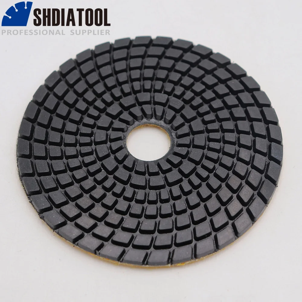 SHDIATOOL 5 pezzi 4 "#100 tamponi per lucidatura flessibili diamantati professionali per dischi abrasivi in marmo per piastrelle di ceramica Terrazzo abrasivo a umido