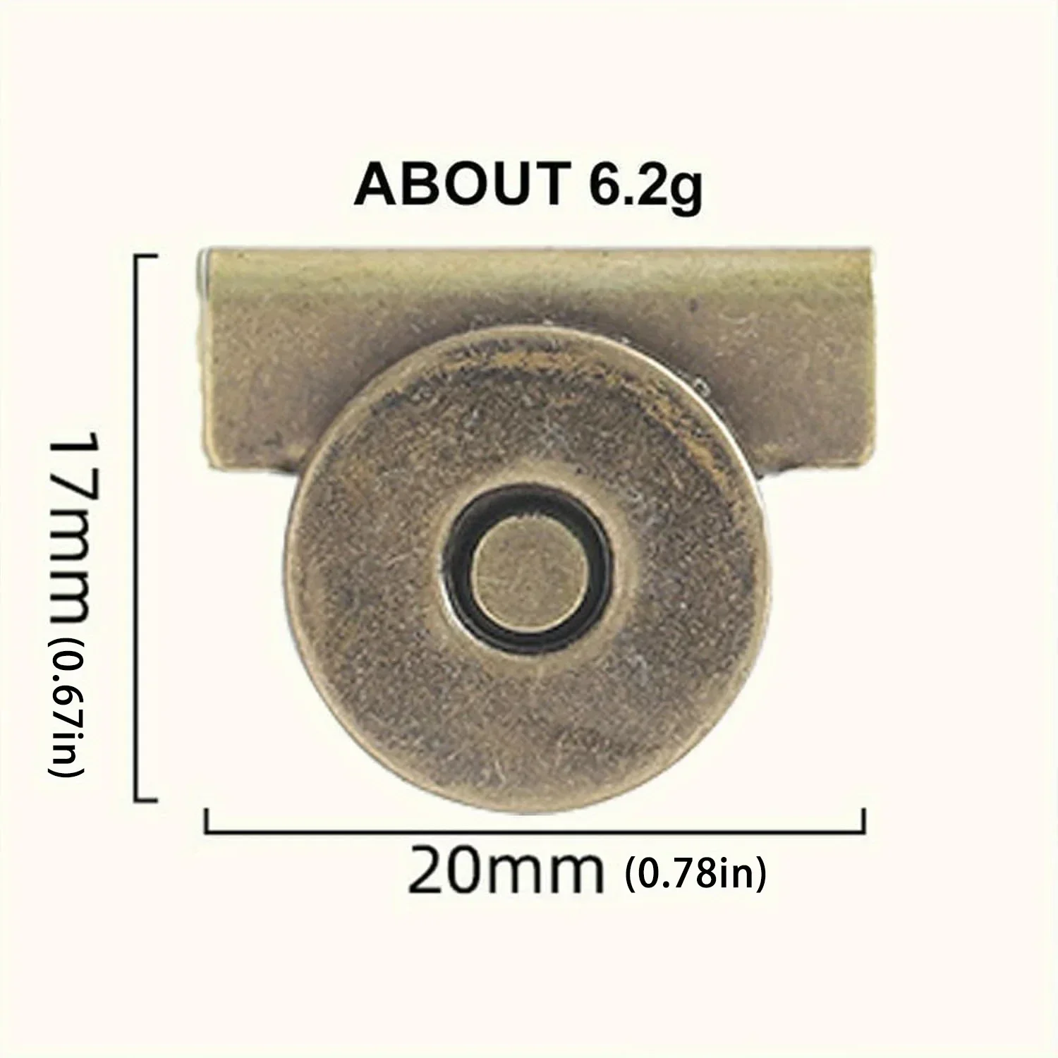 5 أزواج من الأزرار المفاجئة المعدنية بدون خياطة مشبك مغناطيسي لحقائب اليد والملابس والحرف اليدوية، مشبك بدون خياطة للمحفظة