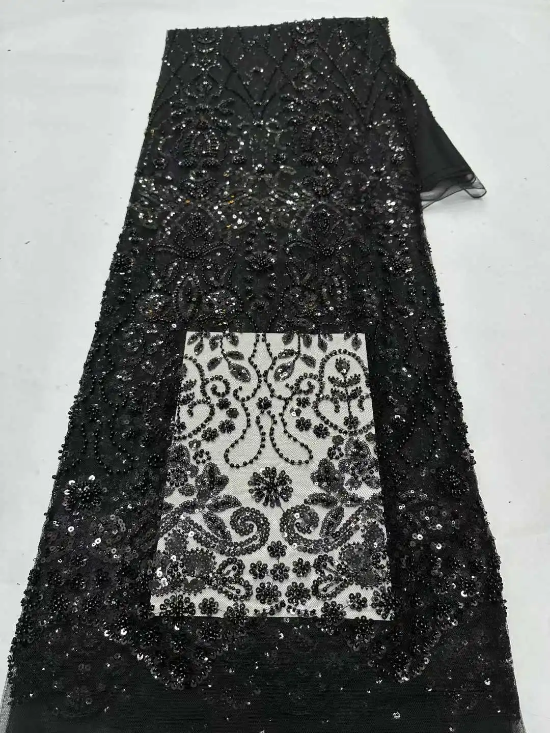 

Роскошные африканские тюлевые кружева, новейшие кружевные ткани с бусинами, 2026, высокое качество, нигерийский тюль, сетка, кружево с вышивкой, кружево невесты для платьев