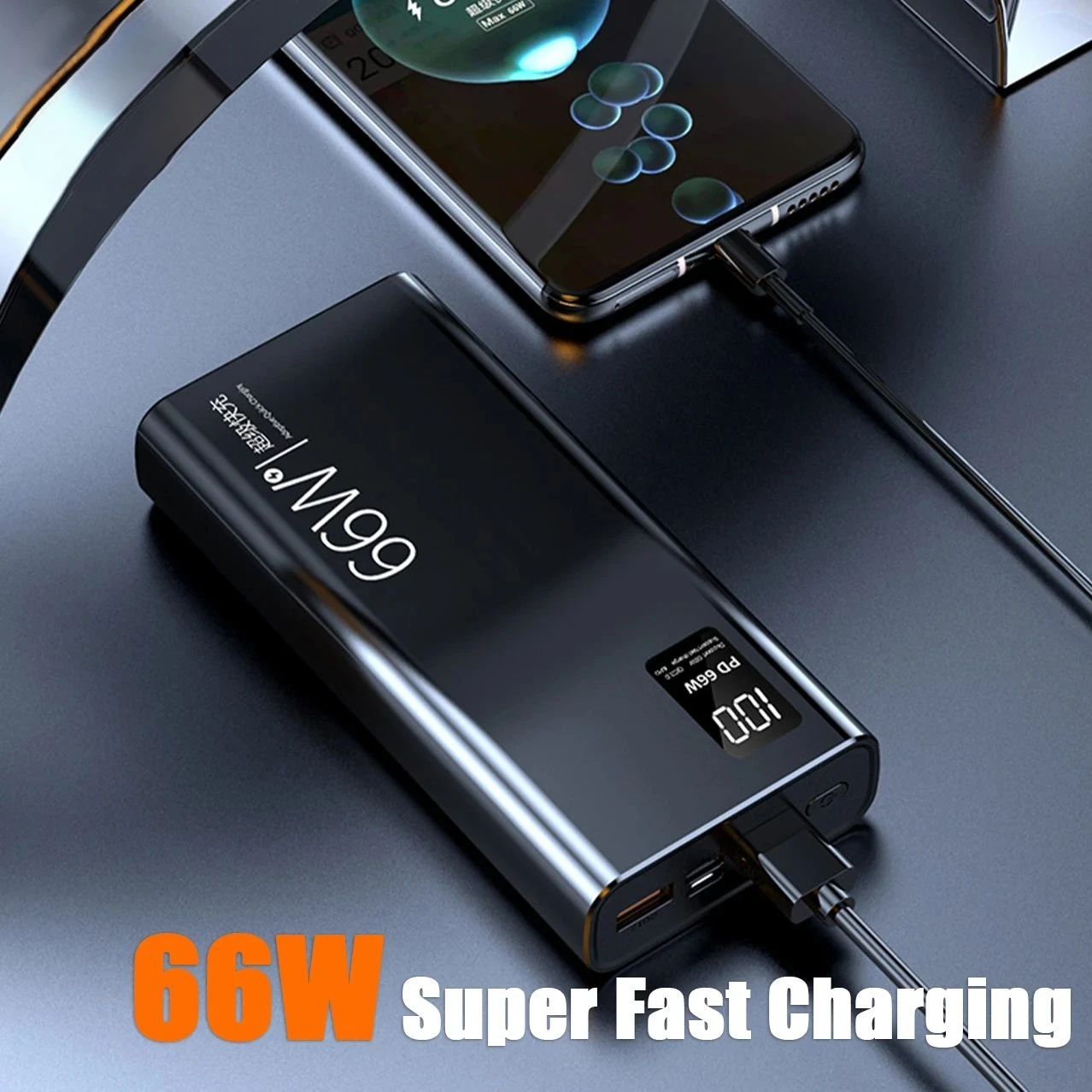 VIVO 66 واط 200000 مللي أمبير قدرة عالية قوة البنك سوبر شحن سريع قوة البنك شاحن بطارية محمول لشاومي آيفون سامسونج