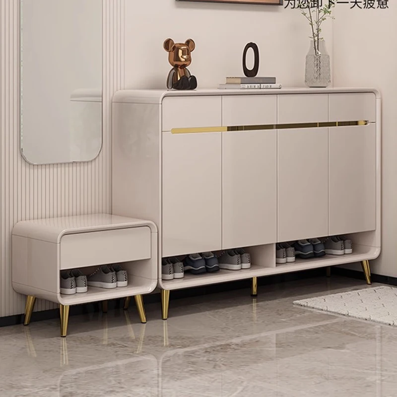 

Storage Organizer Shoe Shelf Living Room Mobile Display Wooden Luxury Designer Shoe Cabinet Modern Muebles Entrance Furniture