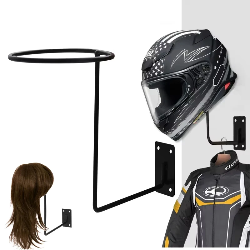 Black White Motorcycle Helmet Hangers Football Basketball Display Hangers Wall Hooks for Hanging Coats Hats Helmets