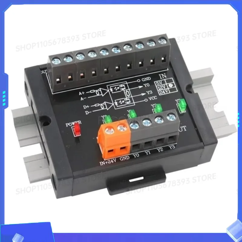 Custom 3- or 4-Channel Differential Push-Pull HTL TTL Signal PNP/NPN Converter for Encoder to PLC Counter 2MHz 5V 24V