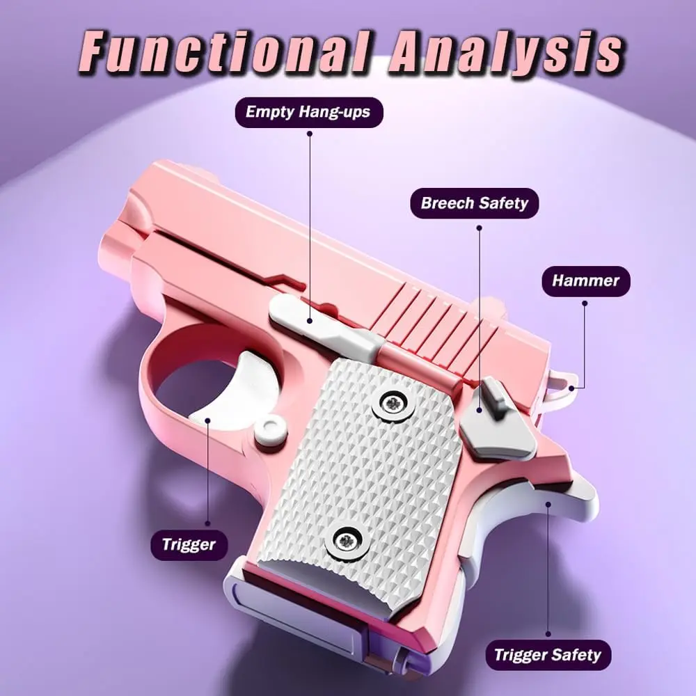 1911 3D Printed Small Pistol Toys Stress Relief Pistol Toys for Adults Fidget Toys Suitable for Christmas Gift For Kids