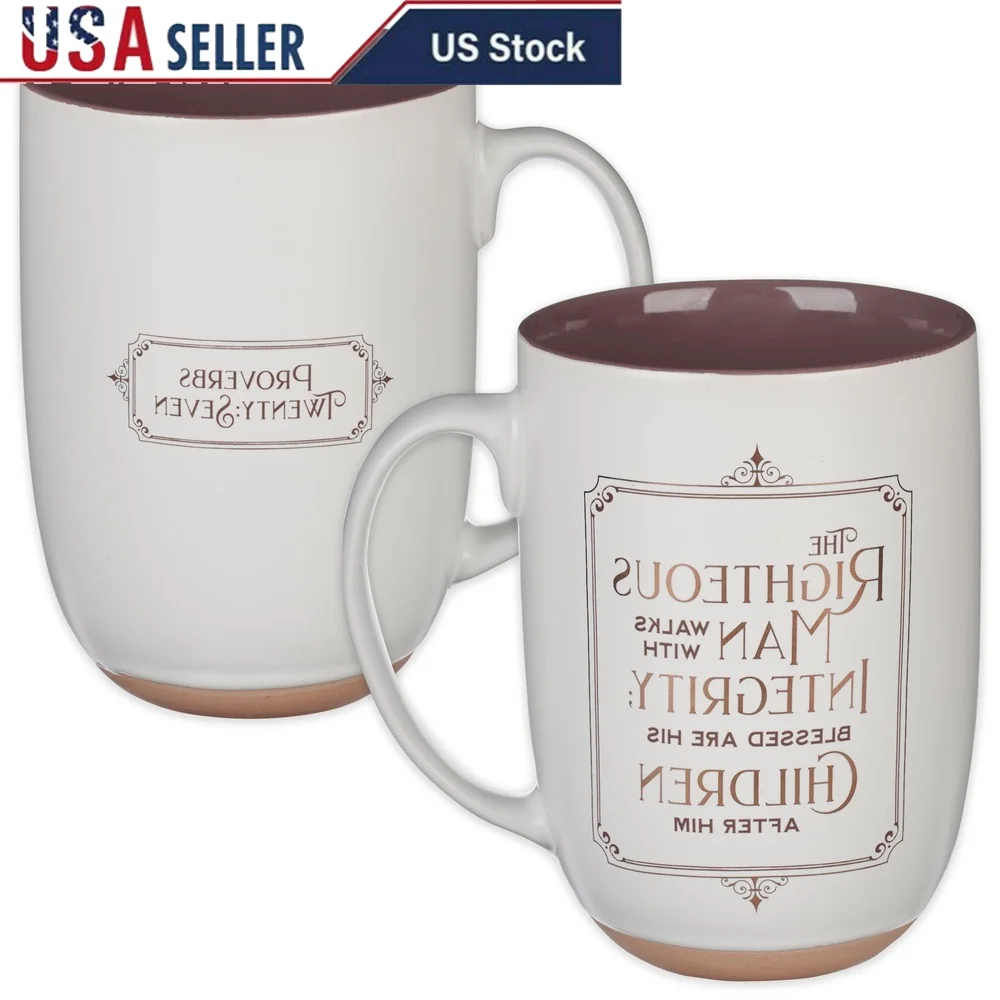 كوب شاي قهوة سيراميك كبير محثرات الكتاب الملهمة 20:7 تصميم رجل صحيح غير سام هدية خالية من الرصاص محاصر #1