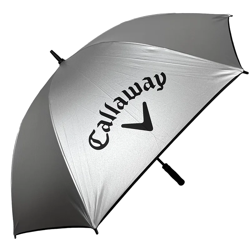 123cm titânio prata grande guarda-chuva de golfe proteção solar proteção uv proteção contra intempéries à prova de vento ampliado ultra leve forte