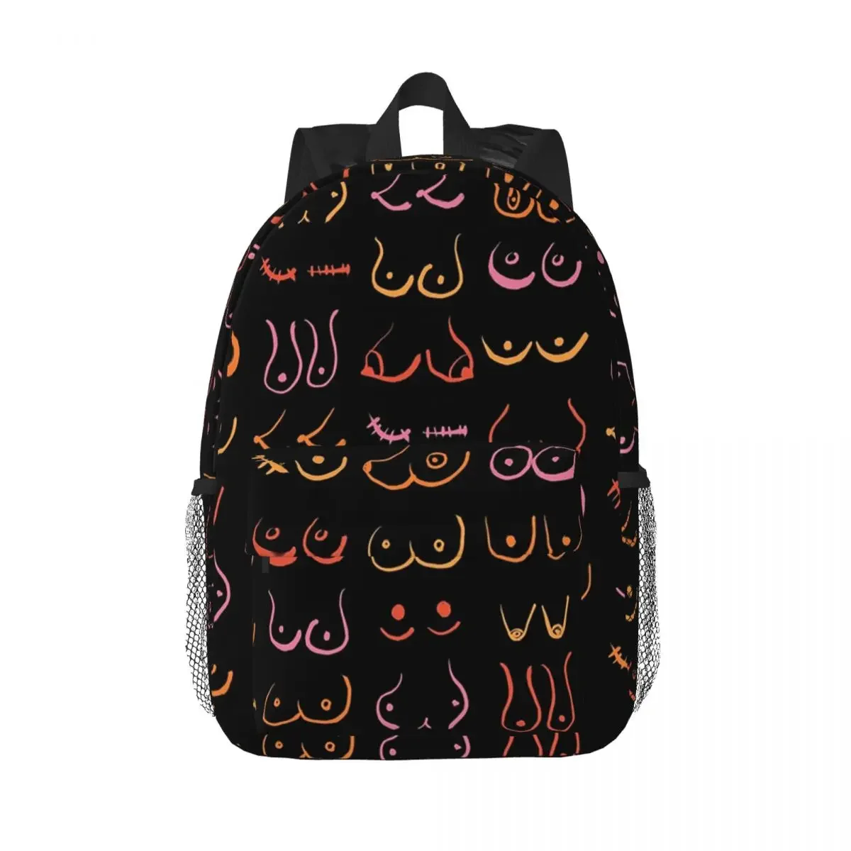 

Neon Boobs Drawing Backpacks Teenager Bookbag Cartoon Children School Bags Laptop Rucksack Shoulder Bag Large Capacity