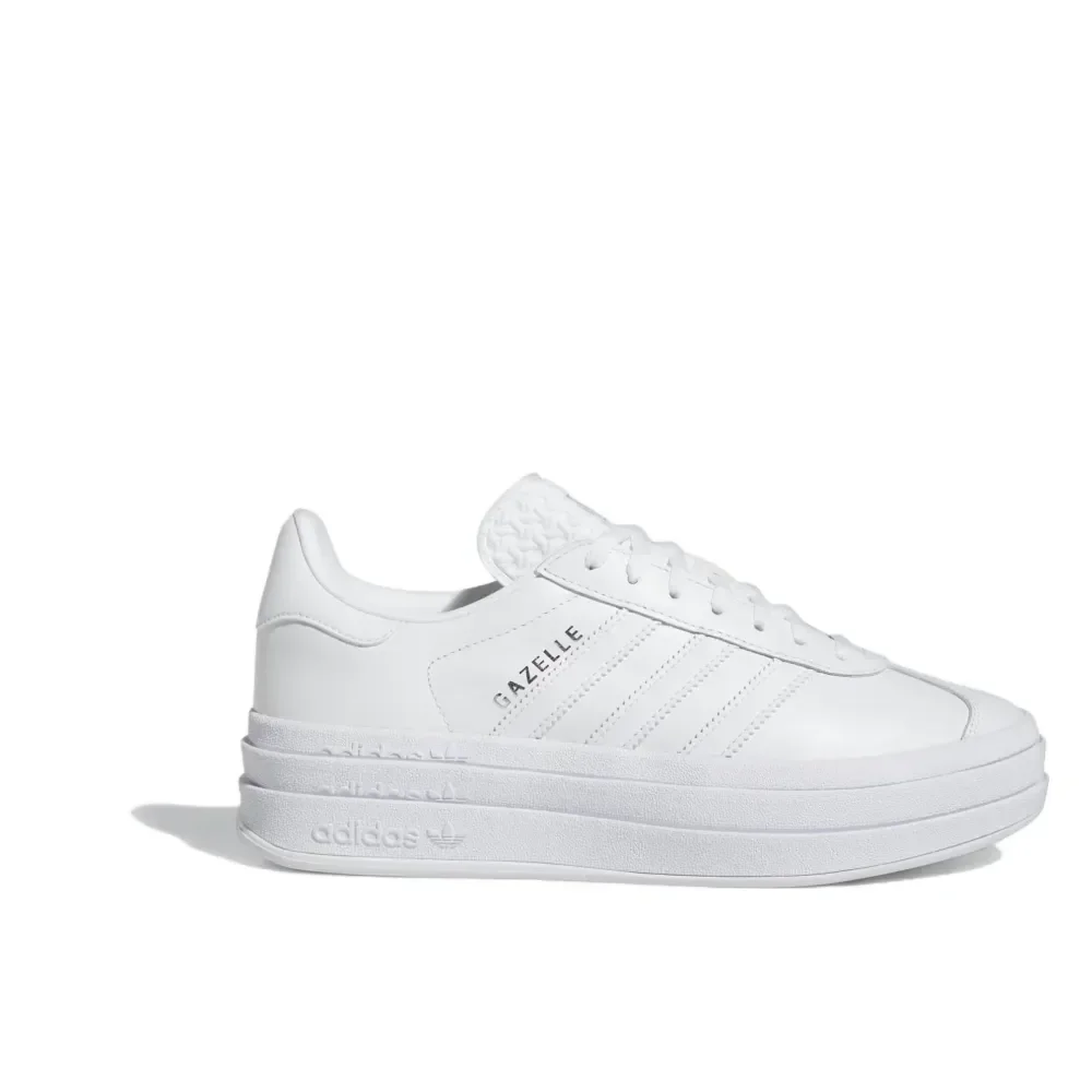 Adidas GAZELLE BOLD Comfortable versatile fashion low-top board shoes women's casual shoes casual pure white