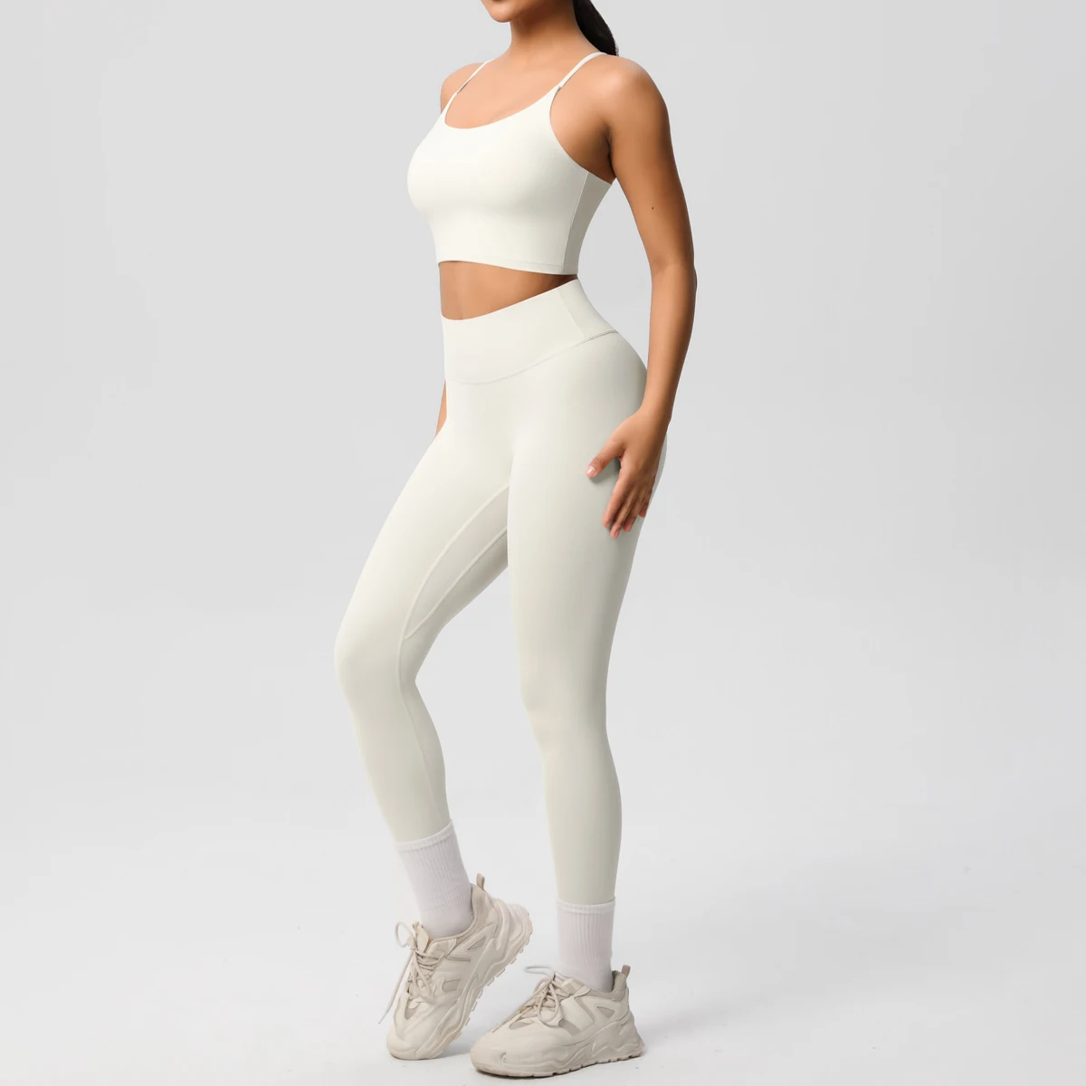 2 Piece Yoga Clothes Women Tracksuit Athletic Wear Pilates Fitness Suit Gym Workout Push Up Clothes Sports Bra Leggings Suit