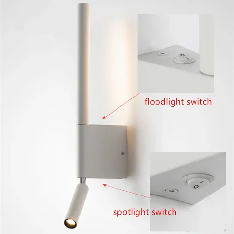 LED Настенный Ночник с поворотом для чтения - Энергоэффективный светильник — детальный вид товара