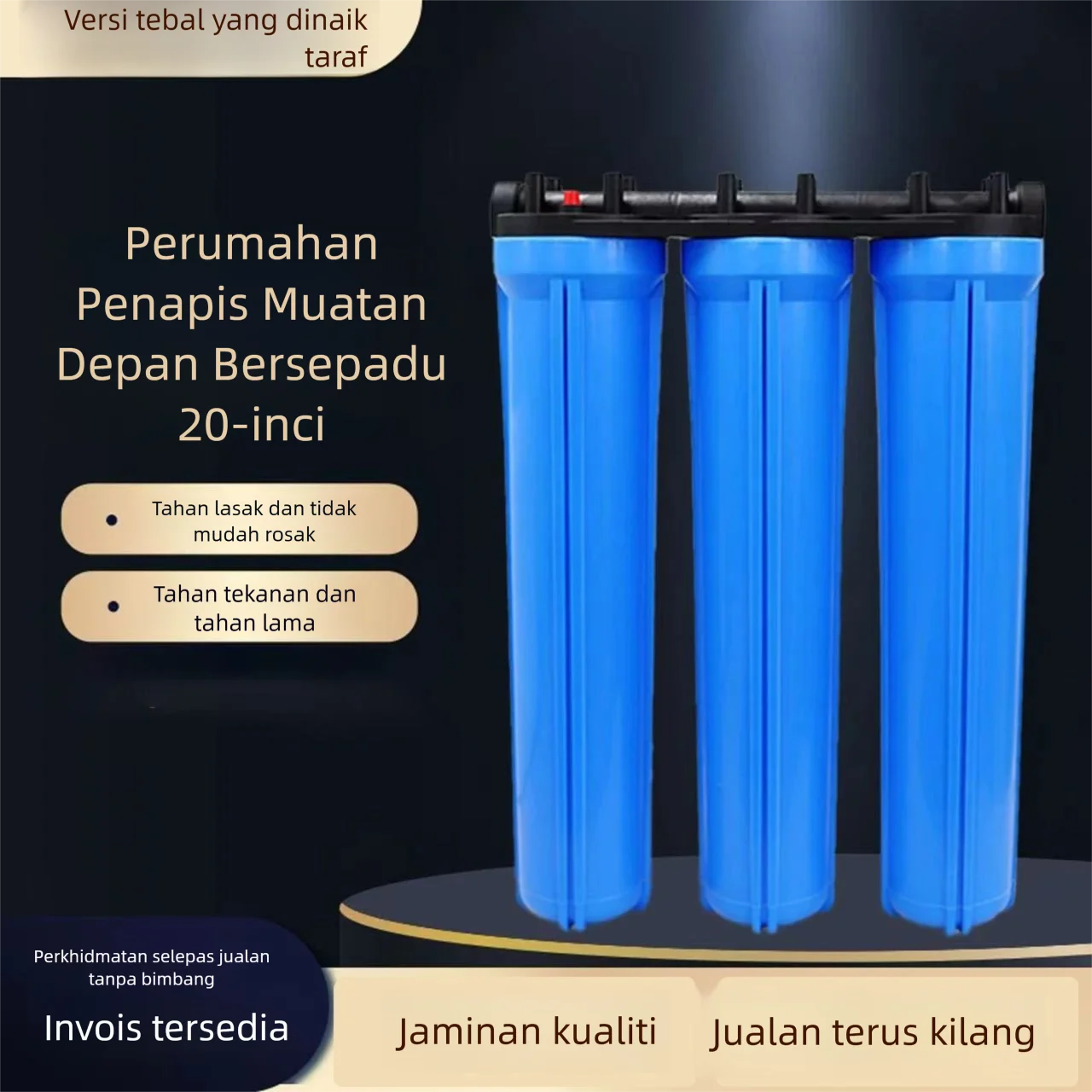 20 Inch Blue Jumbo Big Blue Water Filter Housing 1/2