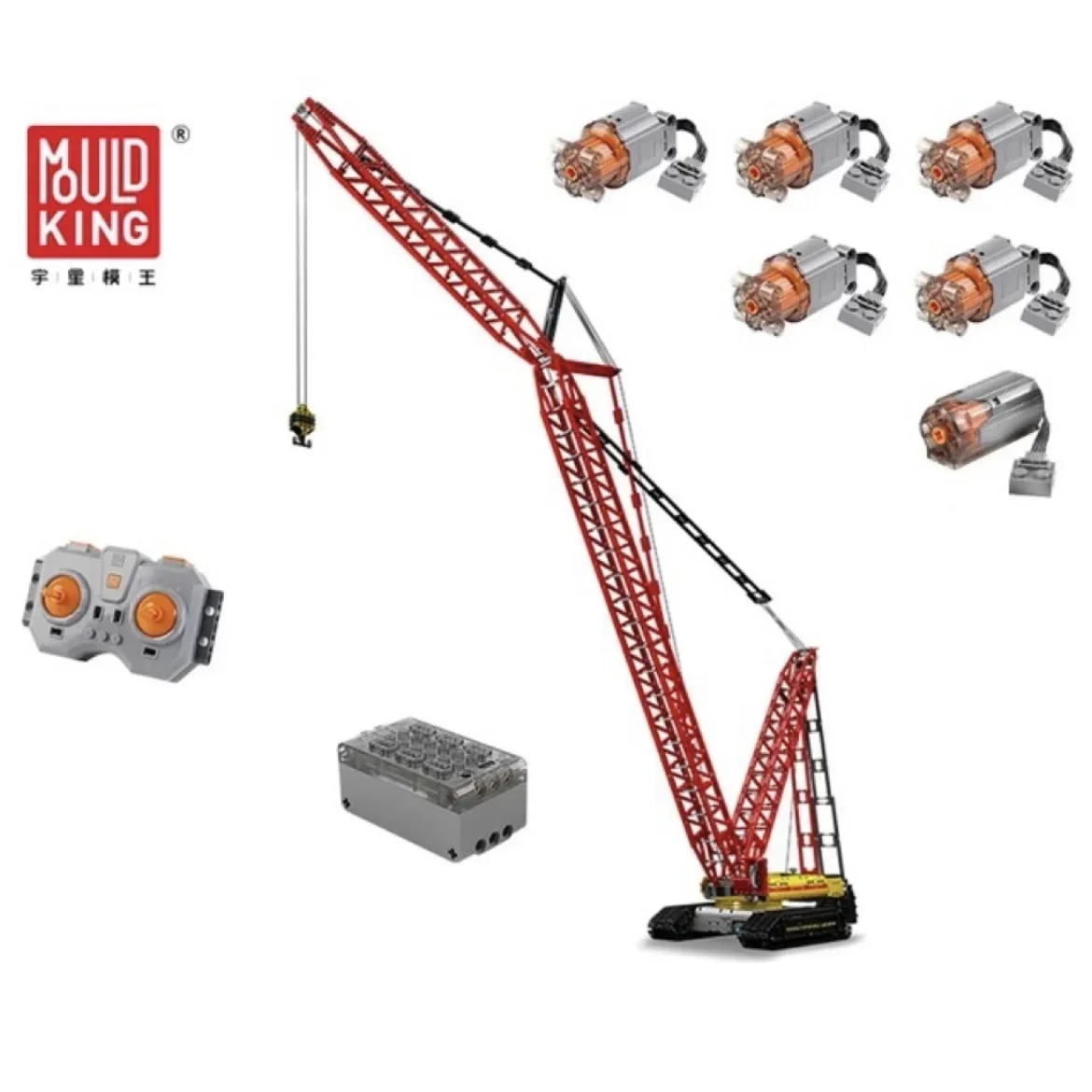 

MOULD KING 17015 Technical Crawler Crane Car Toys APP&RC Motorized MOC Liebherr LR13000 Truck Building Blocks Bricks Kids Gifts