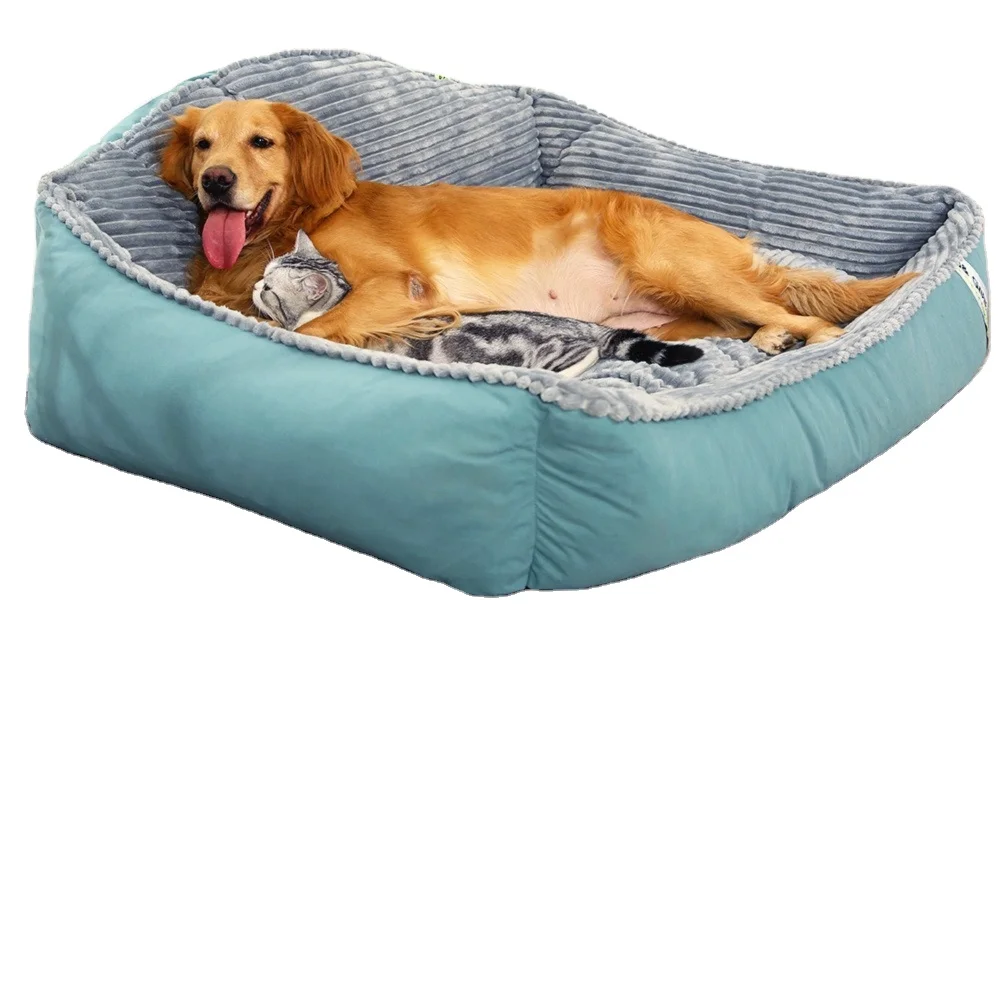 

Large warm relax fleece custom luxury orthopedic memory foam dog bed