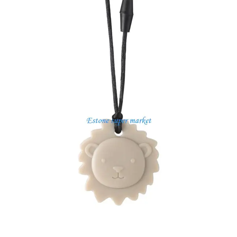 090B Teething Relief Toy Lion Pattern Baby Teether Newborns Molar Chewing Toy