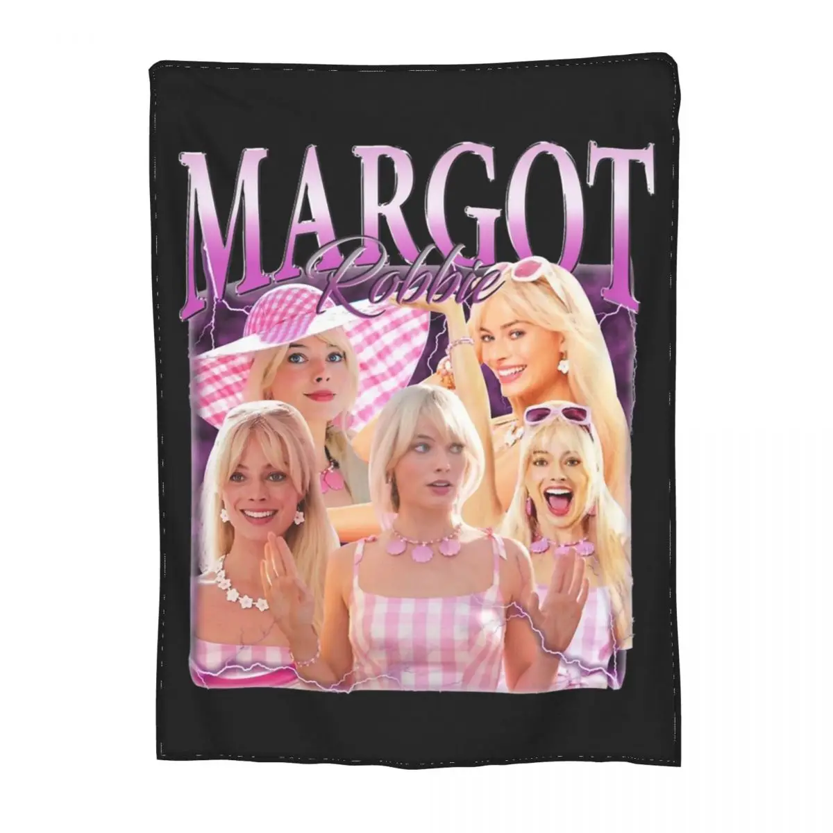 Margot Robbie Blanket Velvet Decoration Bedding Throw Blankets Comfortable Ultra-Soft for Travel Bedspread