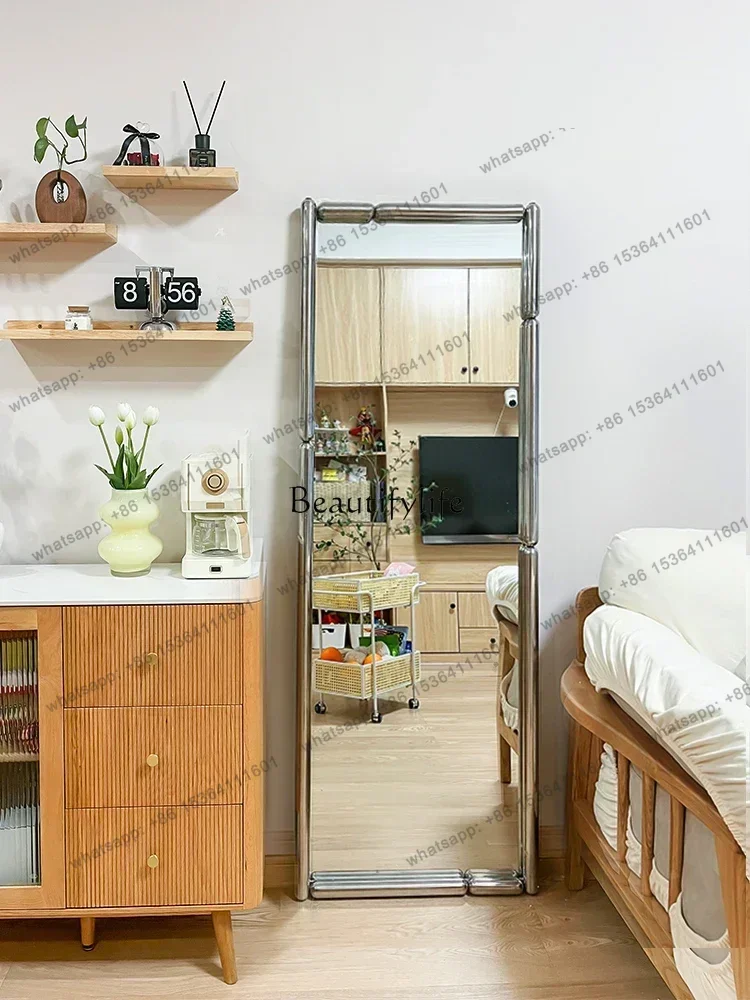 Best Sellers  Creative Full-length Mirror Stainless Steel Medieval Full-body Household Floor Mirror