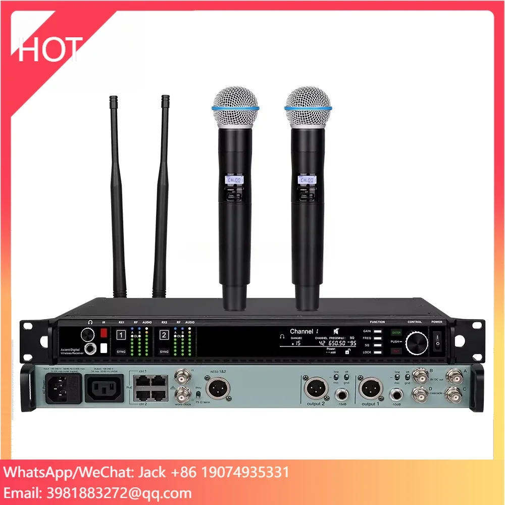 E/Wireless-Mikrofone Professional AD4D Beta58a Wireless Mic True Diversity Digital Microfono Inalambrico AD4D