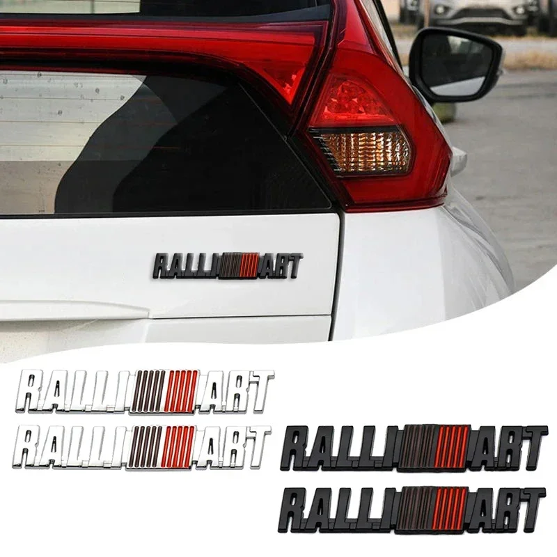 2pcs Car Fender Emblem Sticker Trunk Badge Decoration for Mitsubishi RALLIART ASX Lancer Galant Montero Mirage Delica Pajero