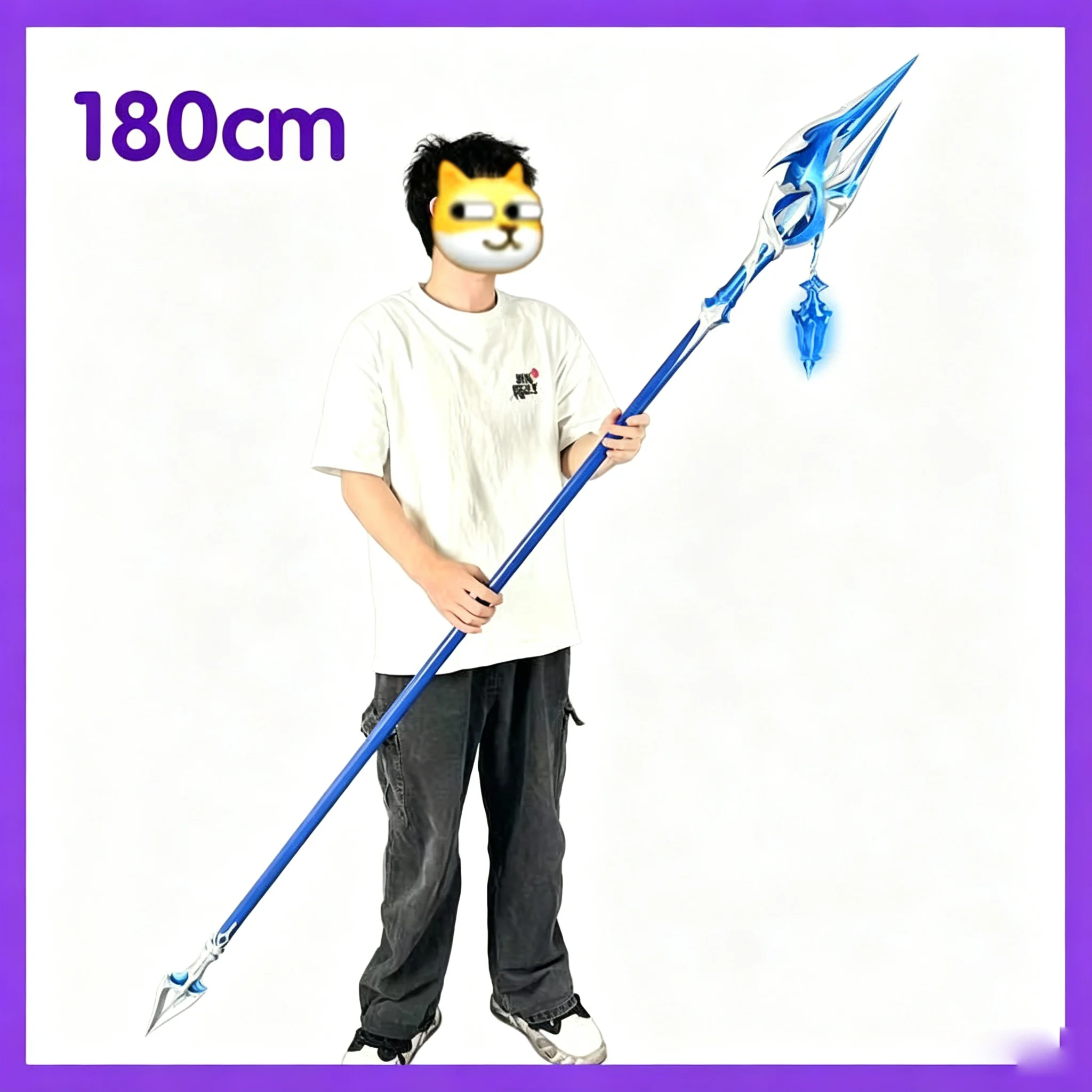 Game Genshin Impact Flins Cosplay Luminous Staff Prop Length 180CM Weapons Halloween Christmas Fancy Party Costume Accessories